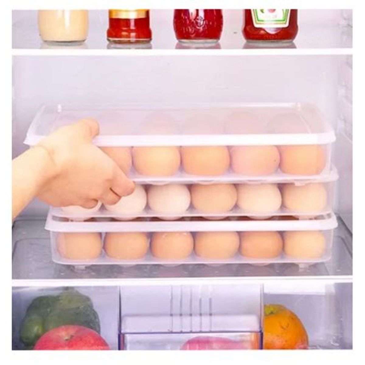 OEM - Organizador De Huevos, Caja Para 24 Unidades Huevera.