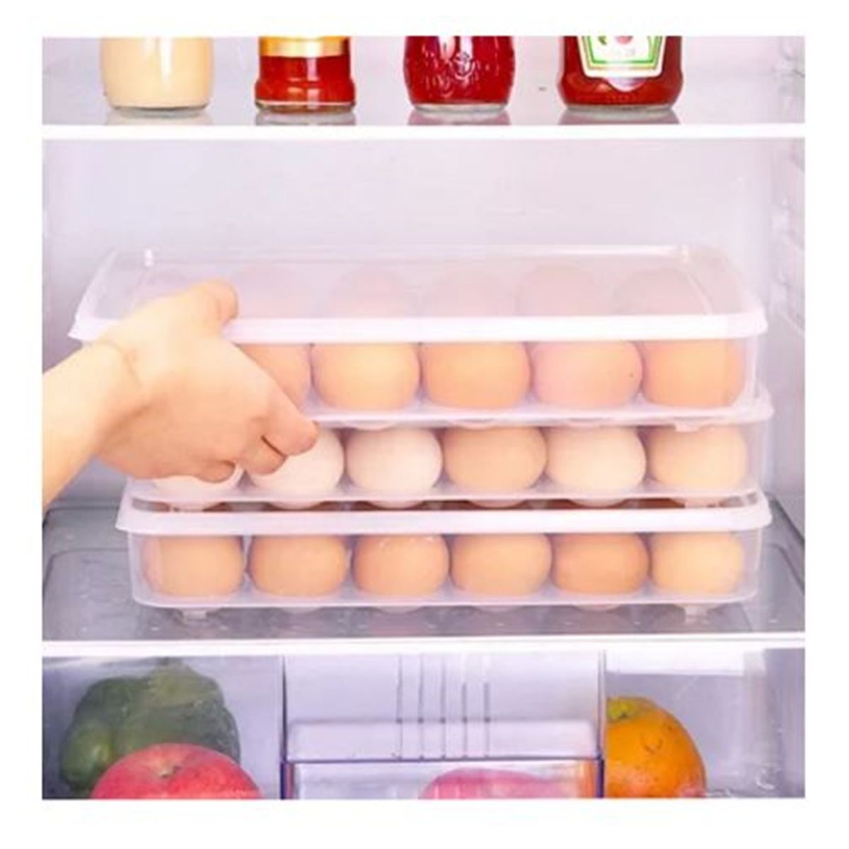 OEM - Organizador De Huevos, Caja Para 24 Unidades Huevera.