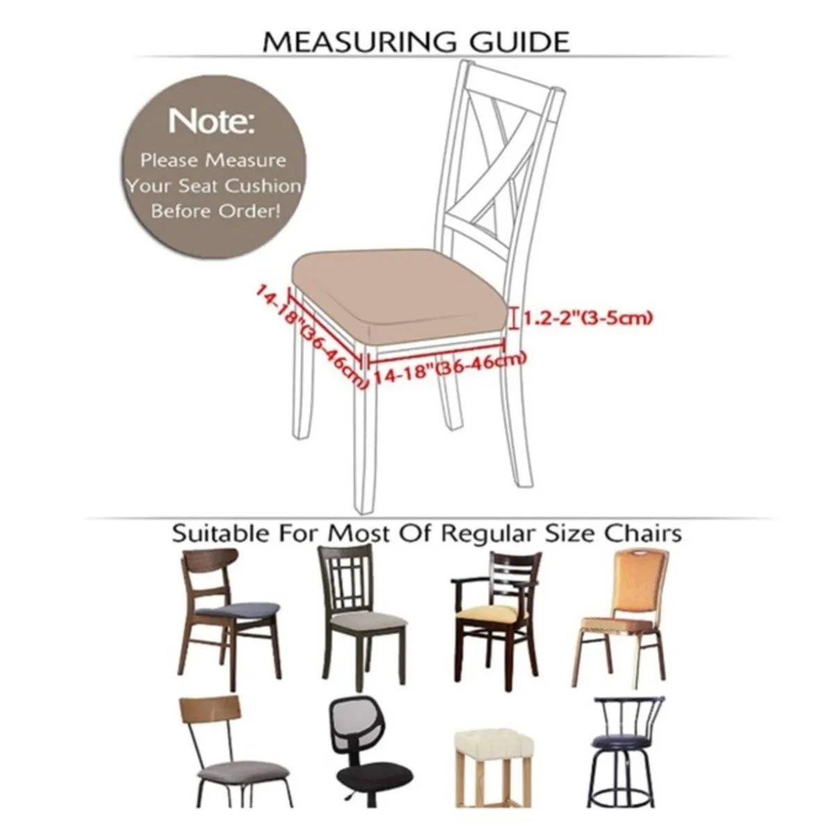 GENERICO - Pack de 6 fundas Cubre Asientos para sillas de comedor
