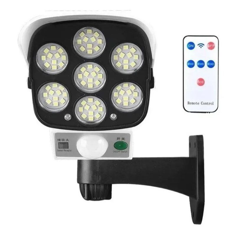 GENERICO - Foco Solar Tipo Camara Sensor De Movimiento  Control Remoto