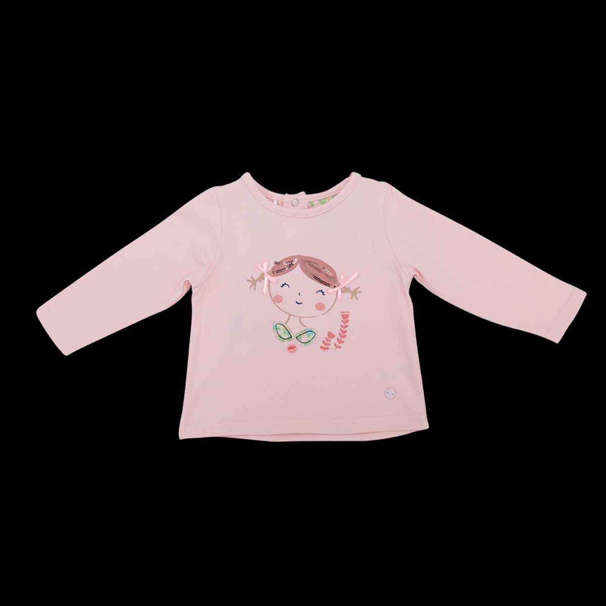 PILLIN - Polera Manga Larga Bebé Niña Rosado Pillin PILLIN