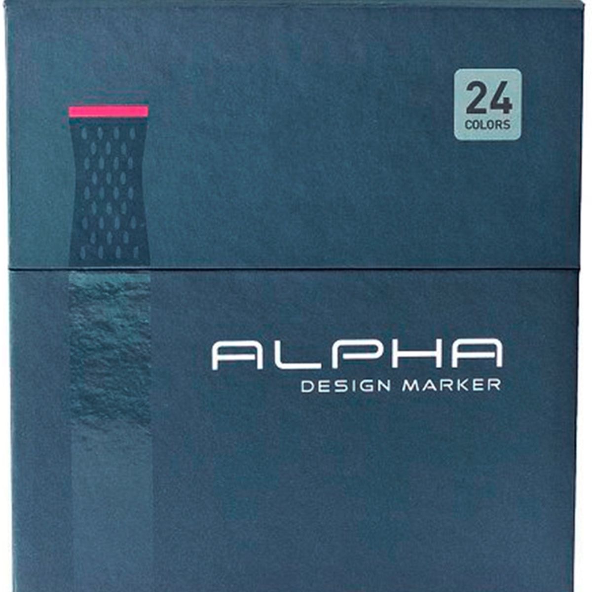 ALPHA DESING - Marcadores Alpha Design Set C 24 Colores