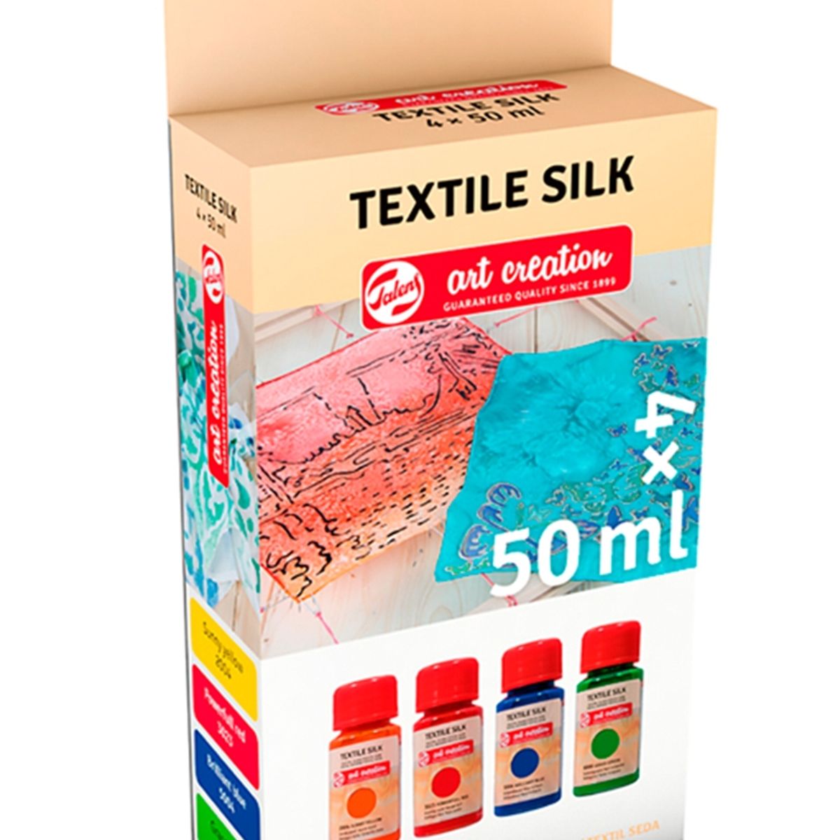 ART CREATION - Pintura Textil Para Seda Art Creation Pack 4 Colores 50ml
