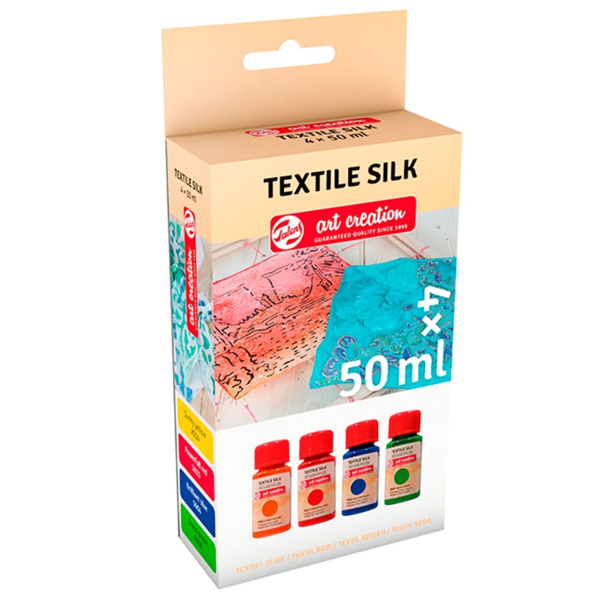 ART CREATION - Pintura Textil Para Seda Art Creation Pack 4 Colores 50ml