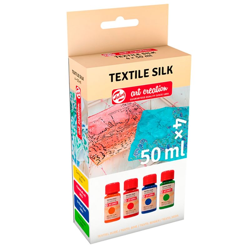 ART CREATION - Pintura Textil Para Seda Art Creation Pack 4 Colores 50ml