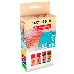 ART CREATION - Pintura Textil Para Seda Pack 4 Colores 50ml