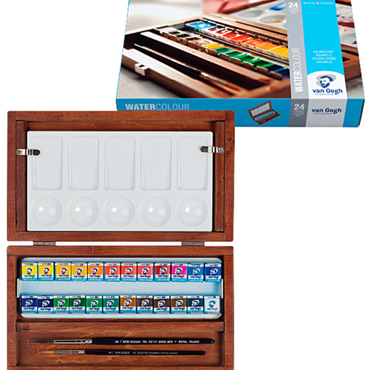 VAN GOGH - Acuarela en Pastillas Van Gogh Set 24 Caja Madera