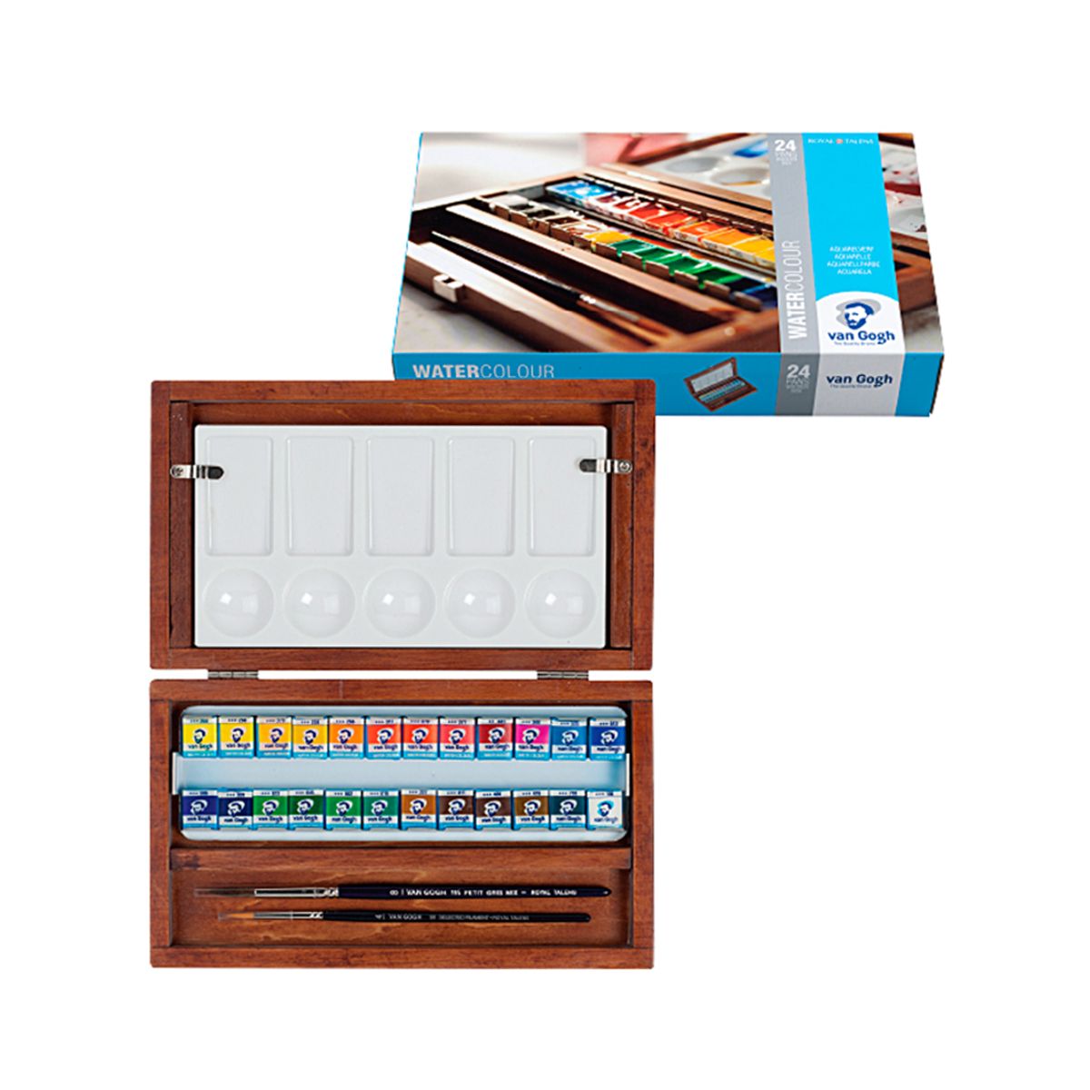 VAN GOGH - Acuarela en Pastillas Van Gogh Set 24 Caja Madera
