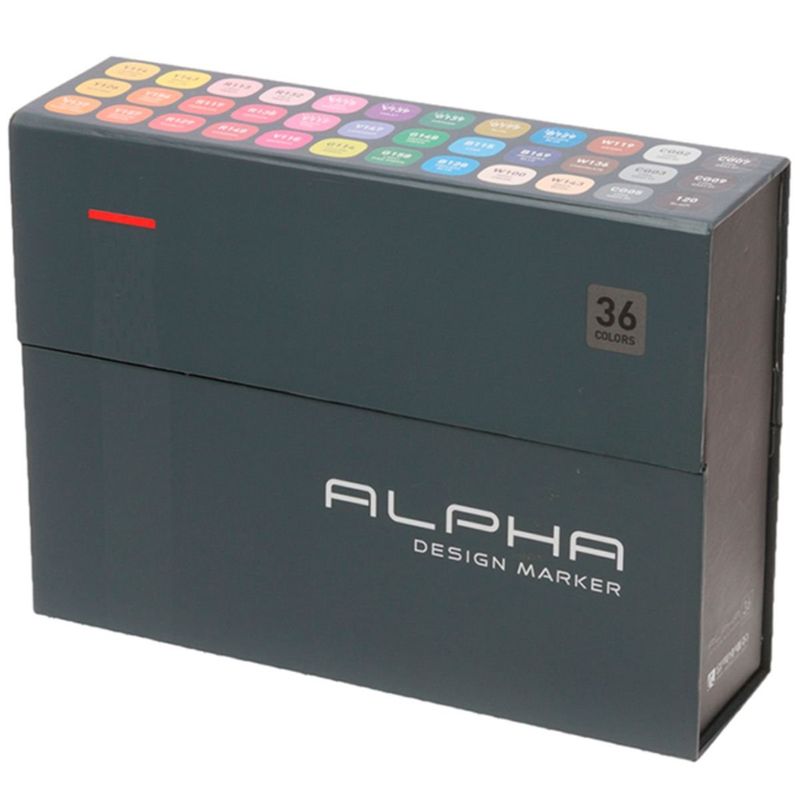 ALPHA DESING - Marcadores Alpha Design Set 36 Colores