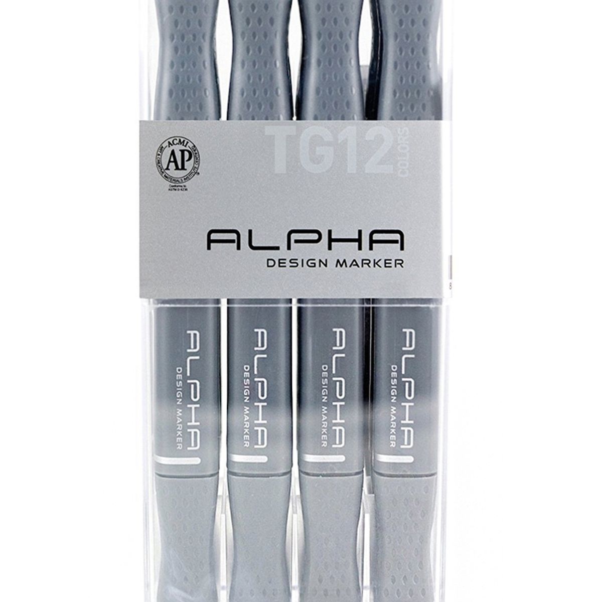 ALPHA DESING - Marcadores Alpha Design Gris Toner Set 12 Colores