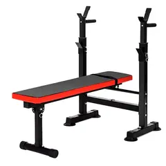 SPORTIME - Press Banca Abdominal Reclinable Para Pesas Con Rack