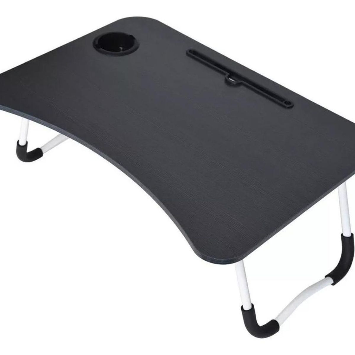 IMPORTCLICK - Bandeja Mesa Madera Notebook Posa Vaso Negra