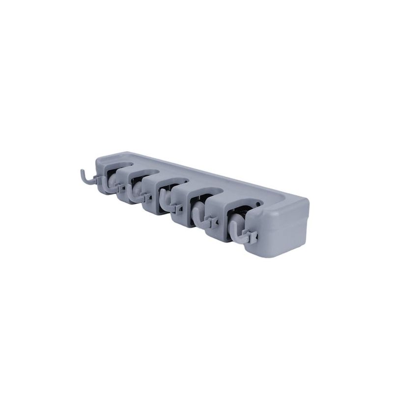 IMPORTCLICK - Soporte Organizador Pared Multiuso Escoba Trapero Escobillon 5 Puestos