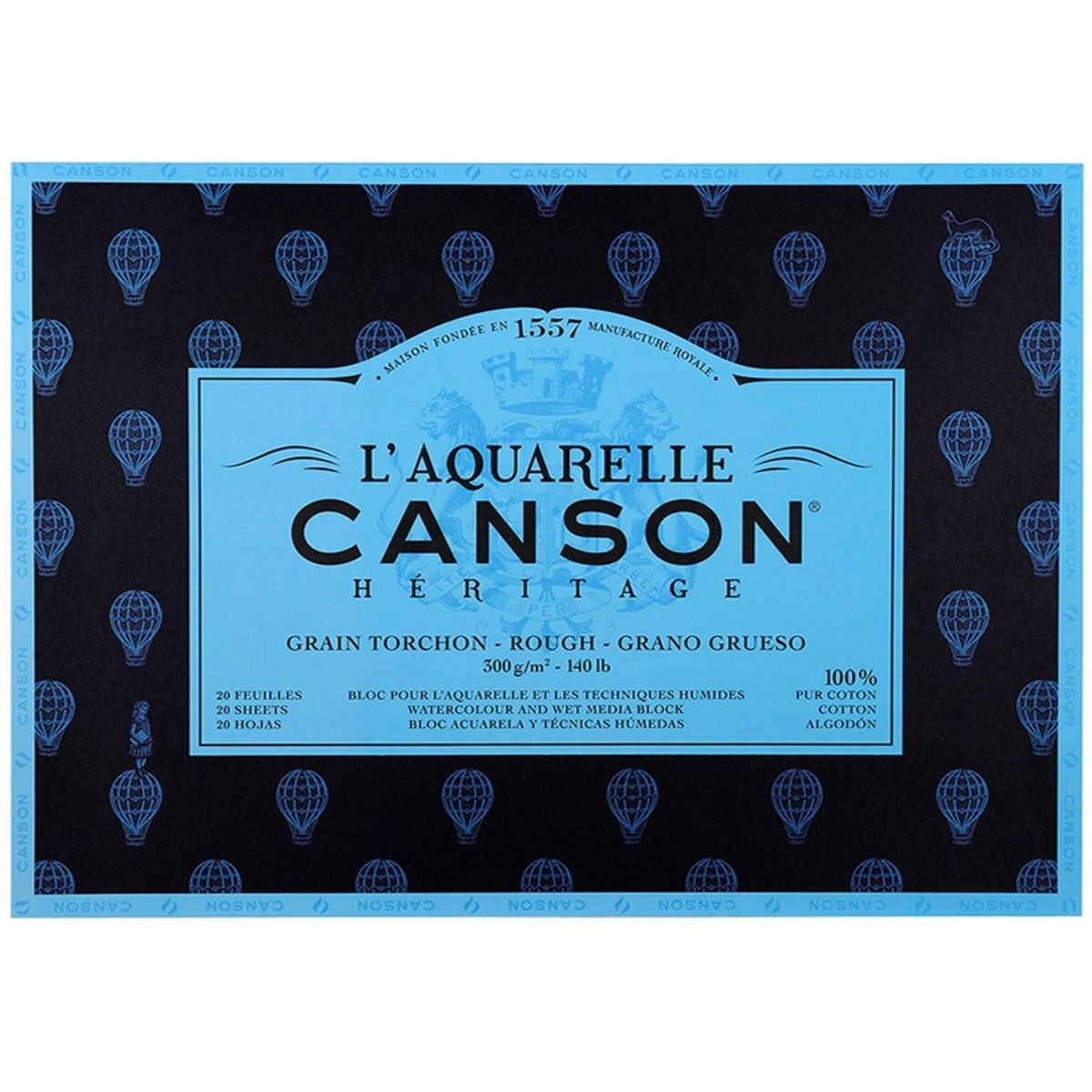 CANSON - Block Papel Acuarela Heritage 300gr Grano Grueso 31x41cm