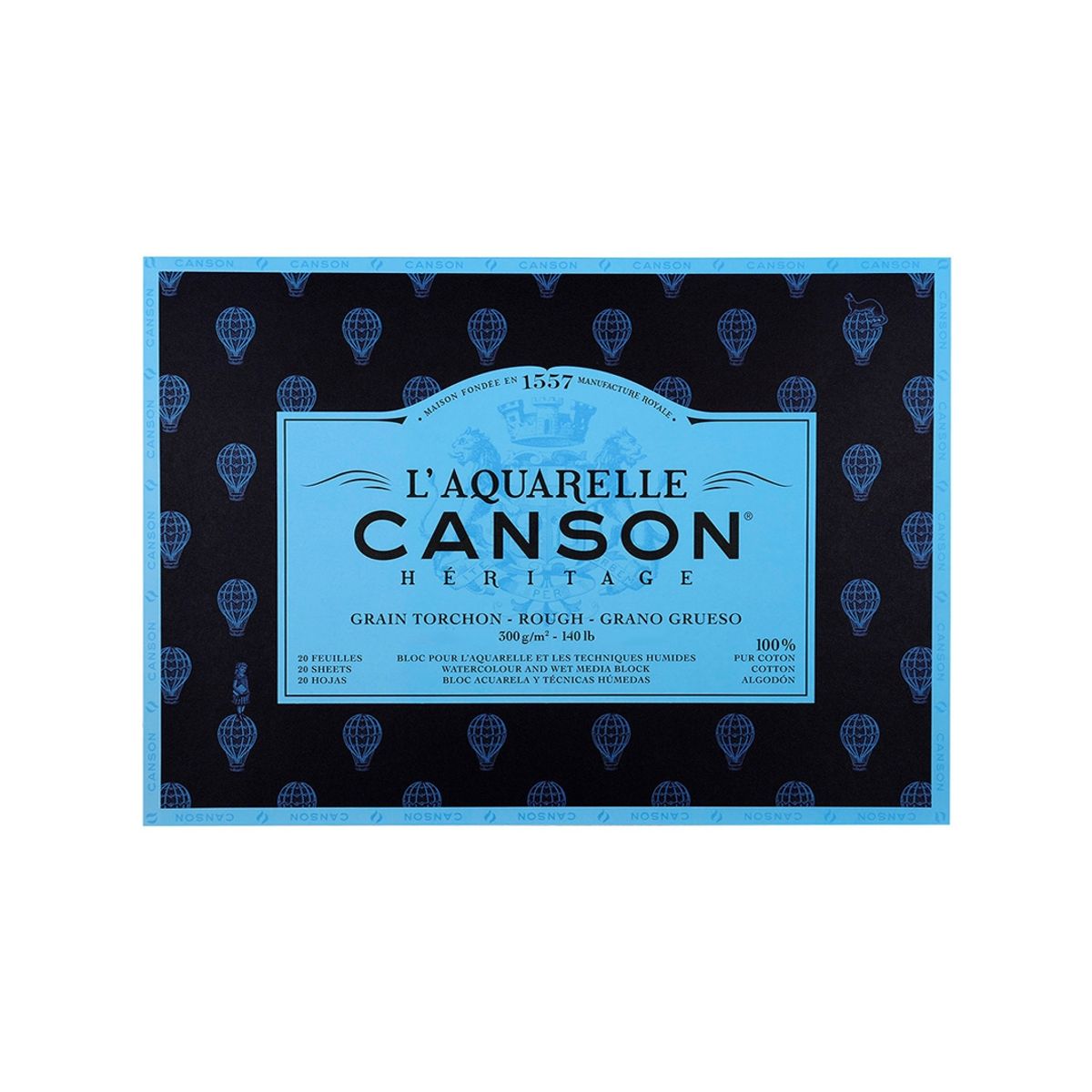 CANSON - Block Papel Acuarela Heritage 300gr Grano Grueso 31x41cm