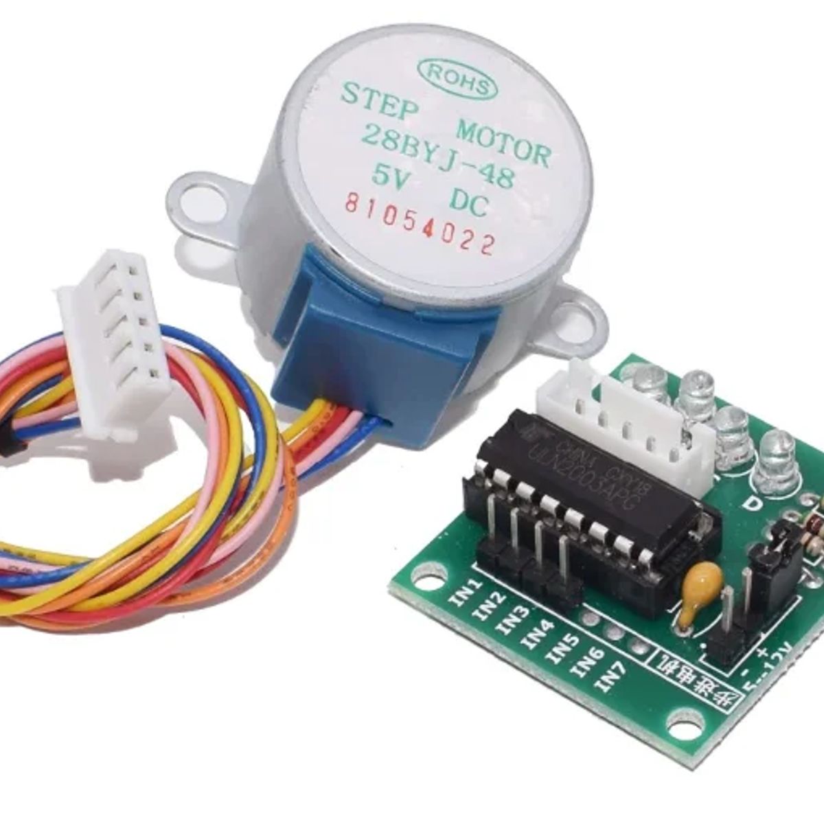 GENERICO - Motor Paso a Paso 28BYJ-48 5v + Driver ULN2003