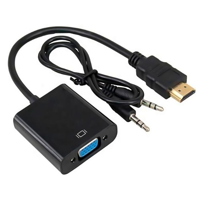 GENERICO - Adaptador Hdmi A Vga Conversor Video Hd Y Audio