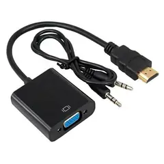 GENERICO - Adaptador Hdmi A Vga Conversor Video Hd Y Audio