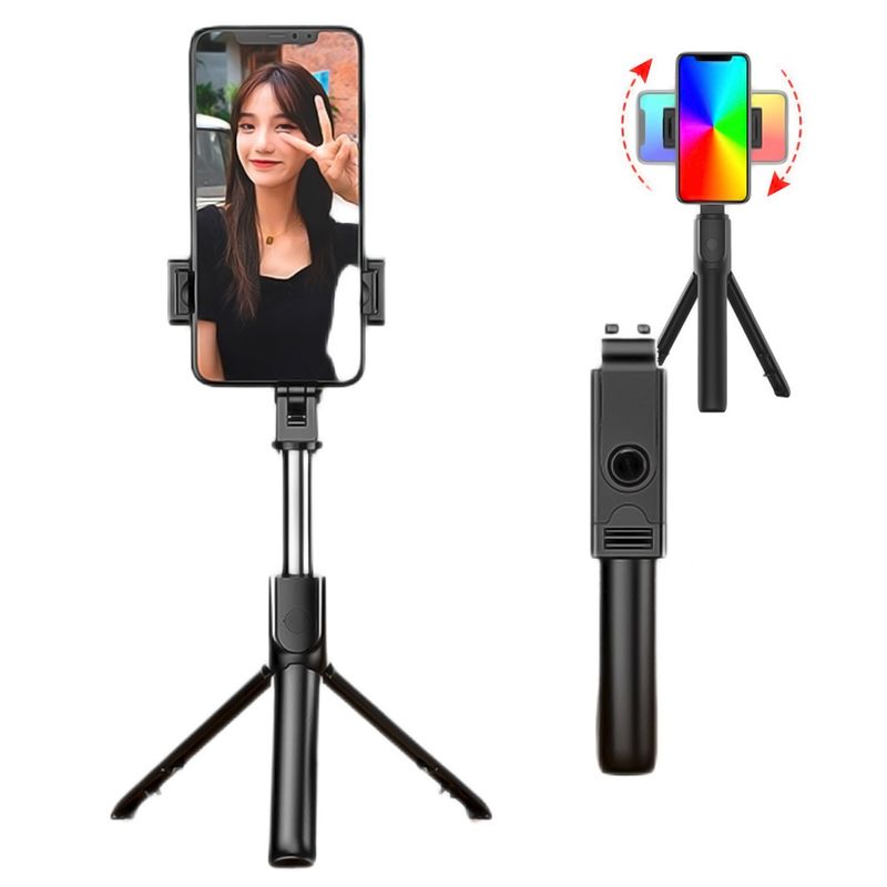 GENERICO - Palo Selfie Tripode Control Remoto Bluetooth