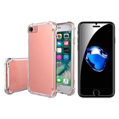 Generico Carcasa Para Iphone 7 Anti Golpes Y Mica Vidrio