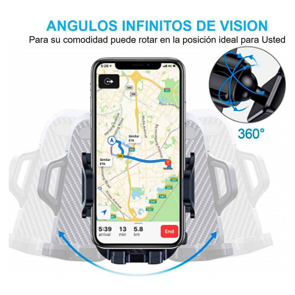 GENERICO - Soporte Para Celular Brazo Extensible Para Auto.