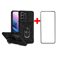 Carcasa Para Samsung S22 Y Mica Lamina de Vidrio Full.