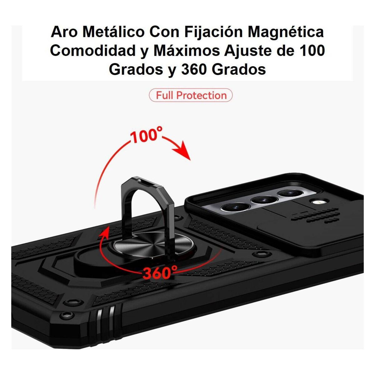 GENERICO - Carcasa Para Samsung S22 Y Mica Lamina de Vidrio Full.