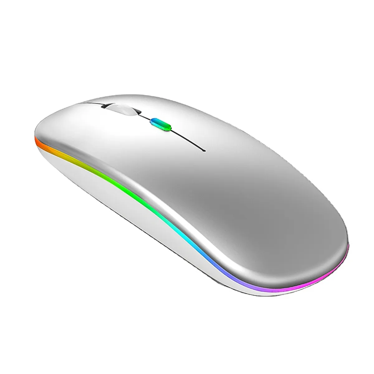 GENERICO - Mouse Silent Inalambrico Recargable Led 2.4 Ghz / 3200 Dpi