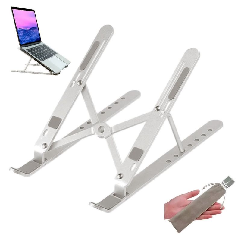 GENERICO - Soporte Portatil para Macbook y Notebook Aluminio