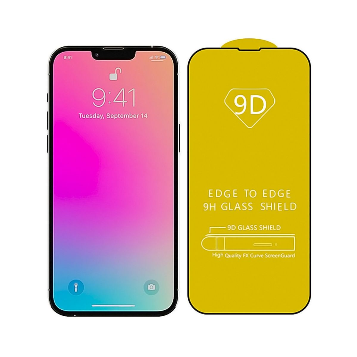 GENERICO - Mica Vidrio Para iPhone 13 Pro Max Lamina Completa Pack X 3