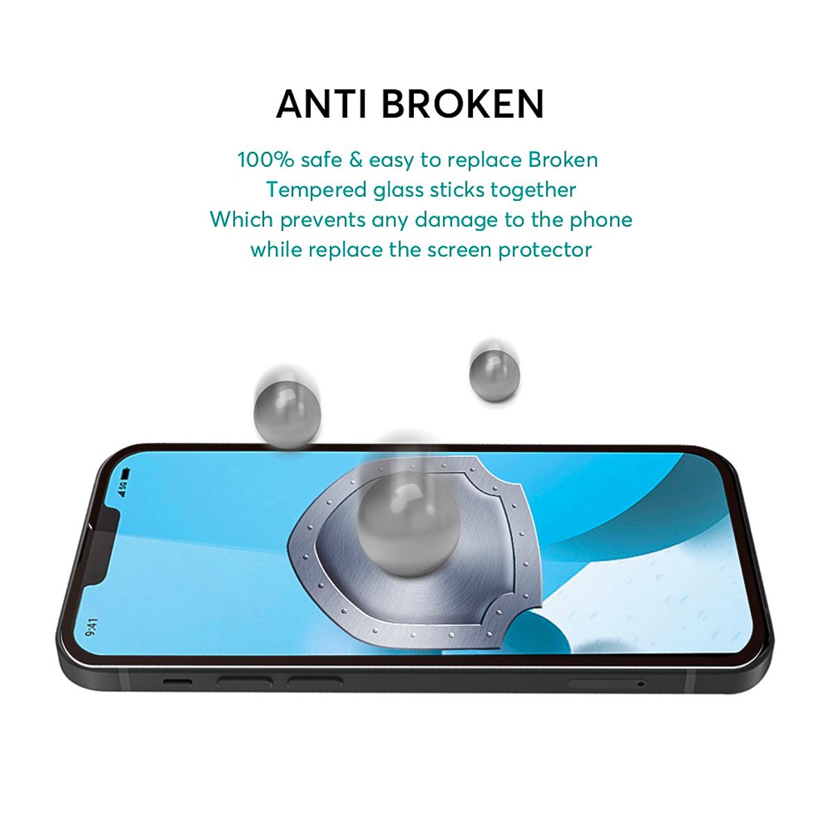 GENERICO - Mica Para iPhone 13 Vidrio lamina Protector Pantalla Pack X 3