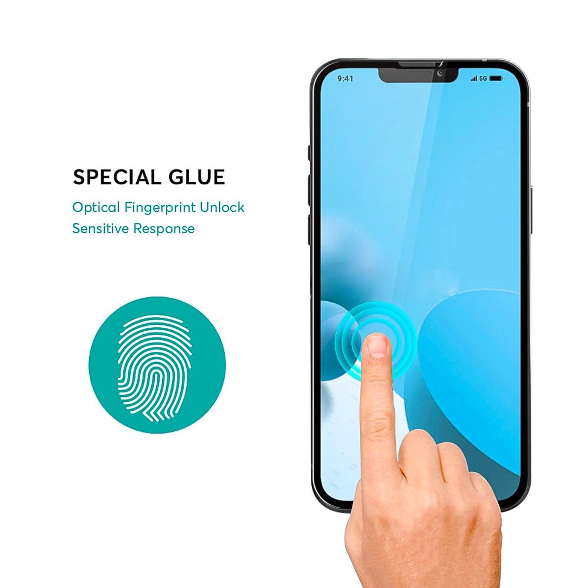 GENERICO - Carcasa Para iPhone 13 Reforzada Y Mica de Vidrio Full