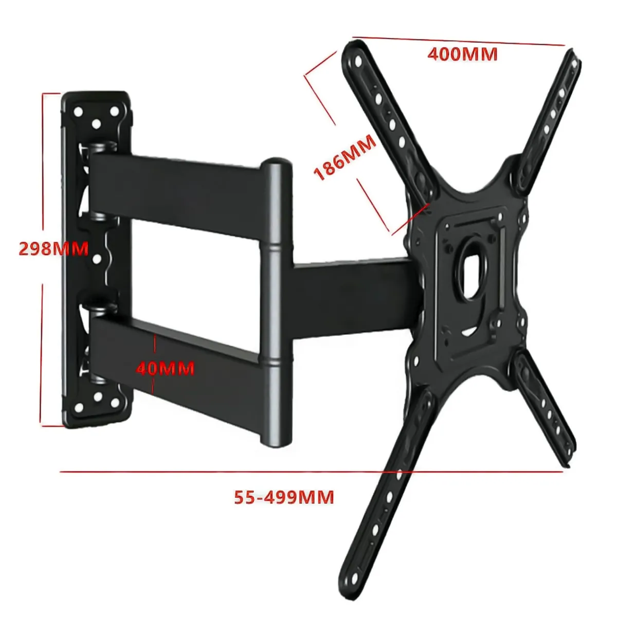 GENERICO - Soporte SmartTV Led Oled Plasma Monitor 32 a 55 Negro Brazo Oscilante