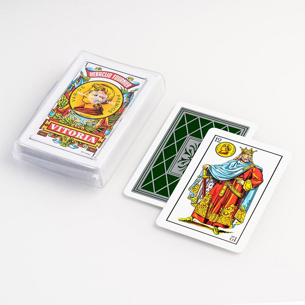 FOURNIER - Baraja de Naipe Español 40 Cartas Verde - Fournier