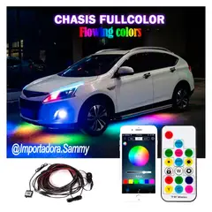 GENERICO - Tiras Led De Chasis x4 Tipo Arcoiris App Celular