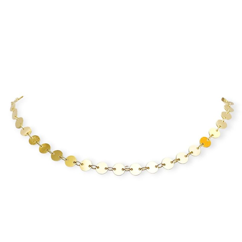 ANDREA COGGIOLA JOYAS - Collar Choker Círculos Enchapado Oro 18K