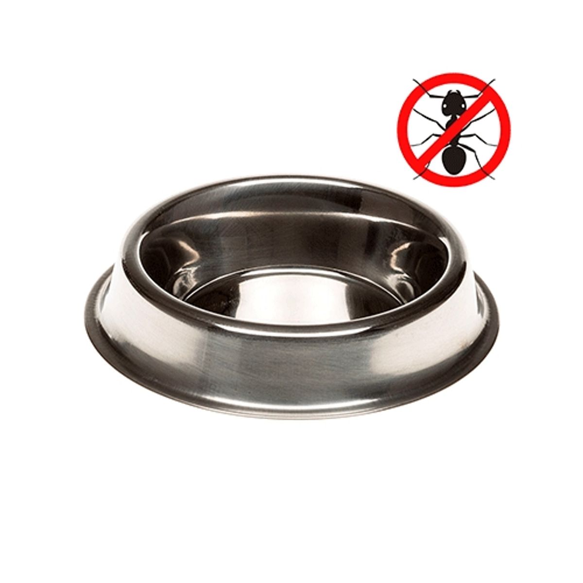 FERPLAST - Plato Acero Anti Hormigas 900 Ml para Perros y Gatos