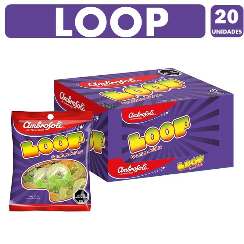 AMBROSOLI - Loop - Gomitas De Ambrosoli (Caja Con 20 Unidades)