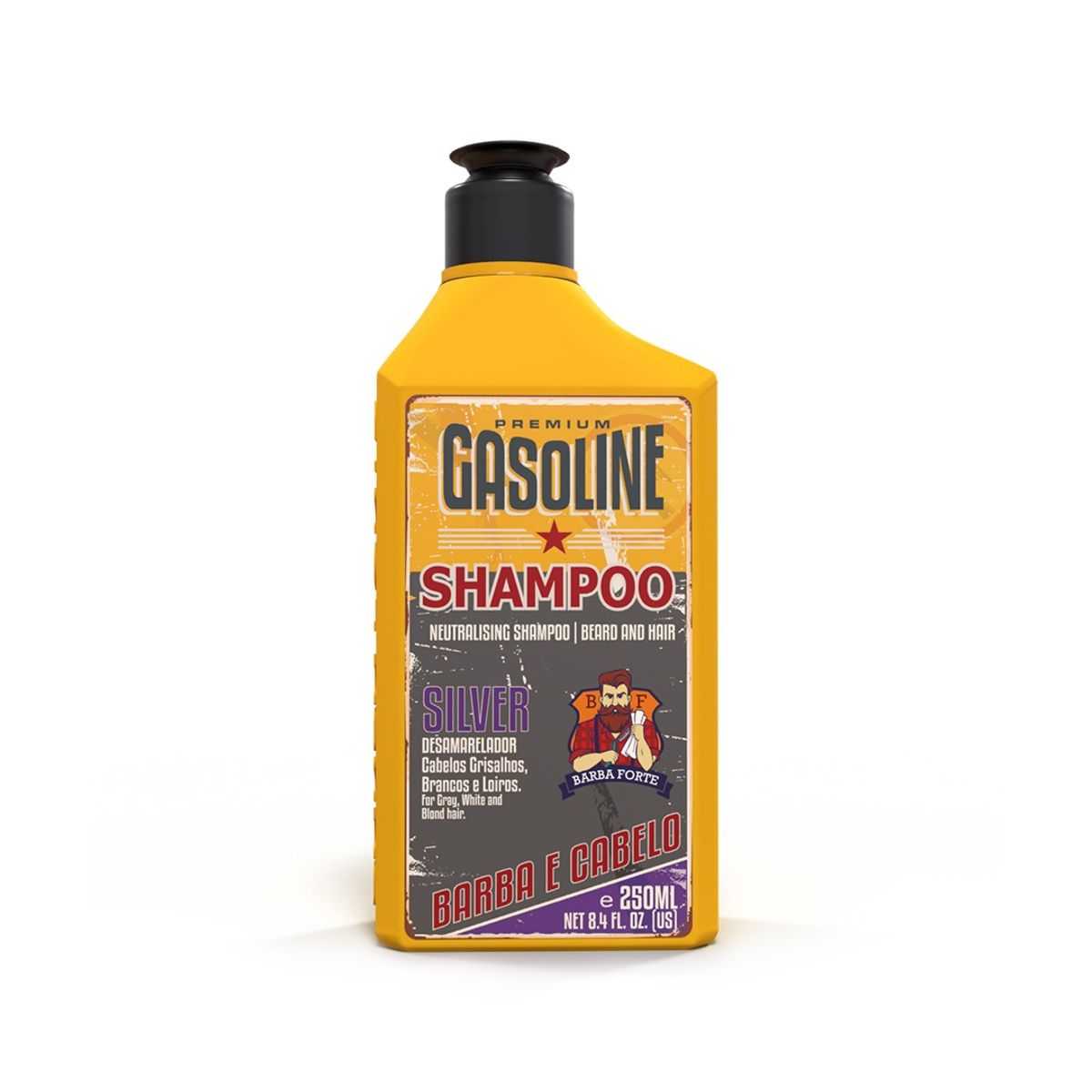 BARBA FORTE - Shampoo Gasoline Silver Barba Forte 250 Ml