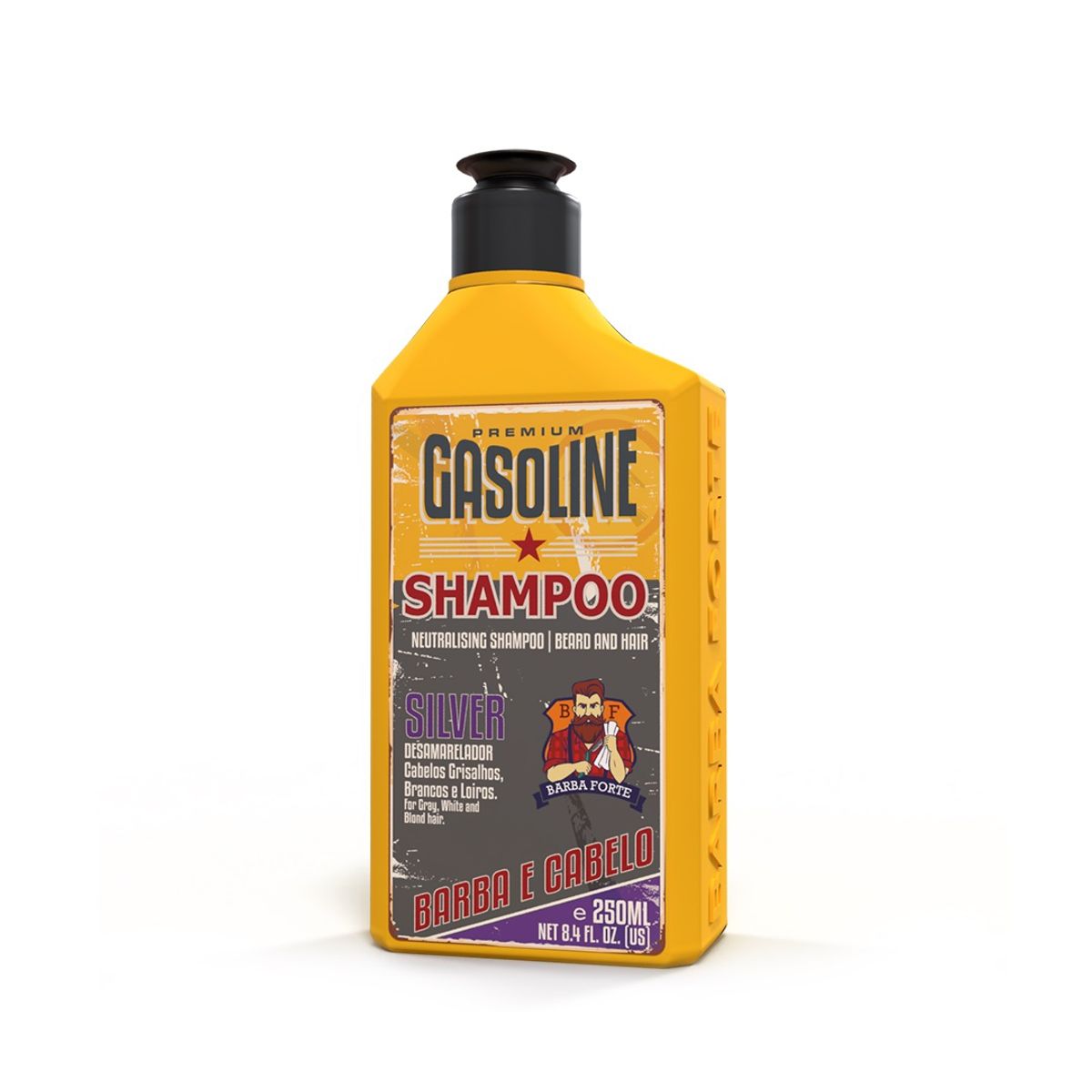BARBA FORTE - Shampoo Gasoline Silver Barba Forte 250 Ml