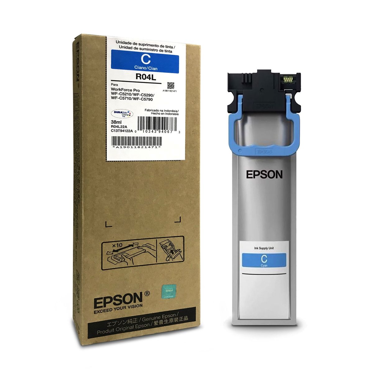EPSON - Tinta Epson T941 Cyan Workforce Wf C5710 C5790 C5210 C5290