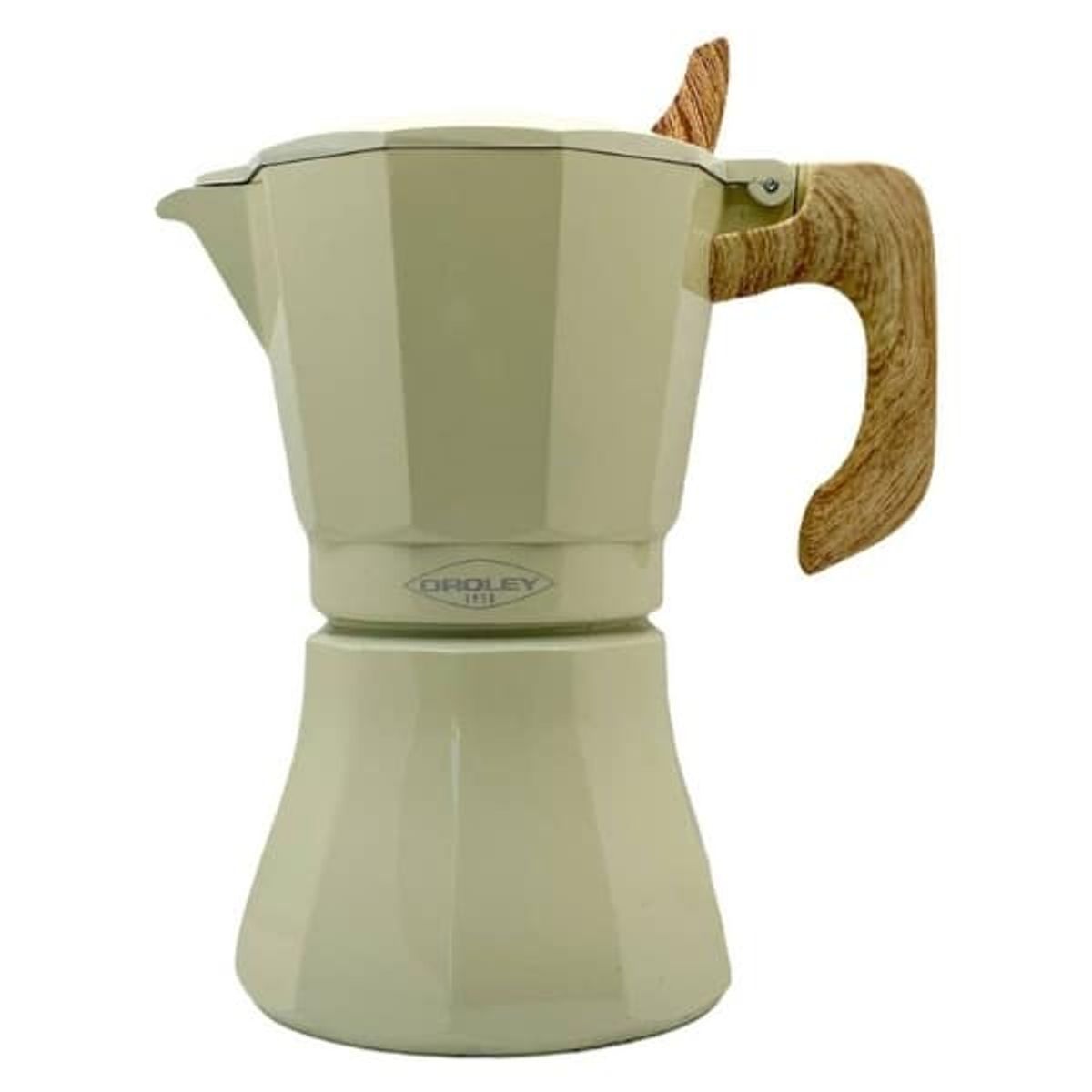 OROLEY - Cafetera Italiana Oroley Petra Cream  9 tazas