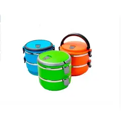 GENERICO - Lonchera Doble Compartimiento Térmica Colores 1400 Ml