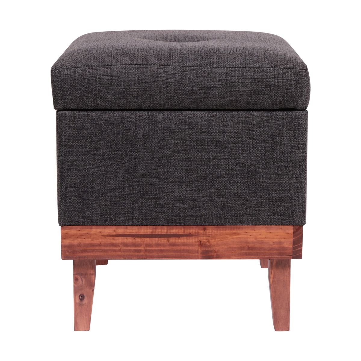 GENERICO - Pouf Baúl Emilia Gris Delta 45x45x46 cm Máxima Design