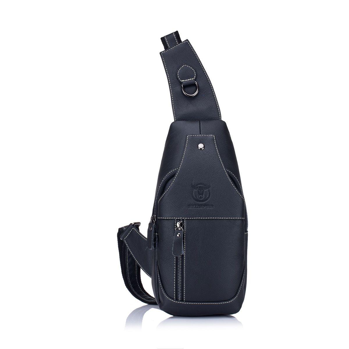 GENERICO - Bolso De Cuero Vintage Cross Body Banano Morral Bullcaptain