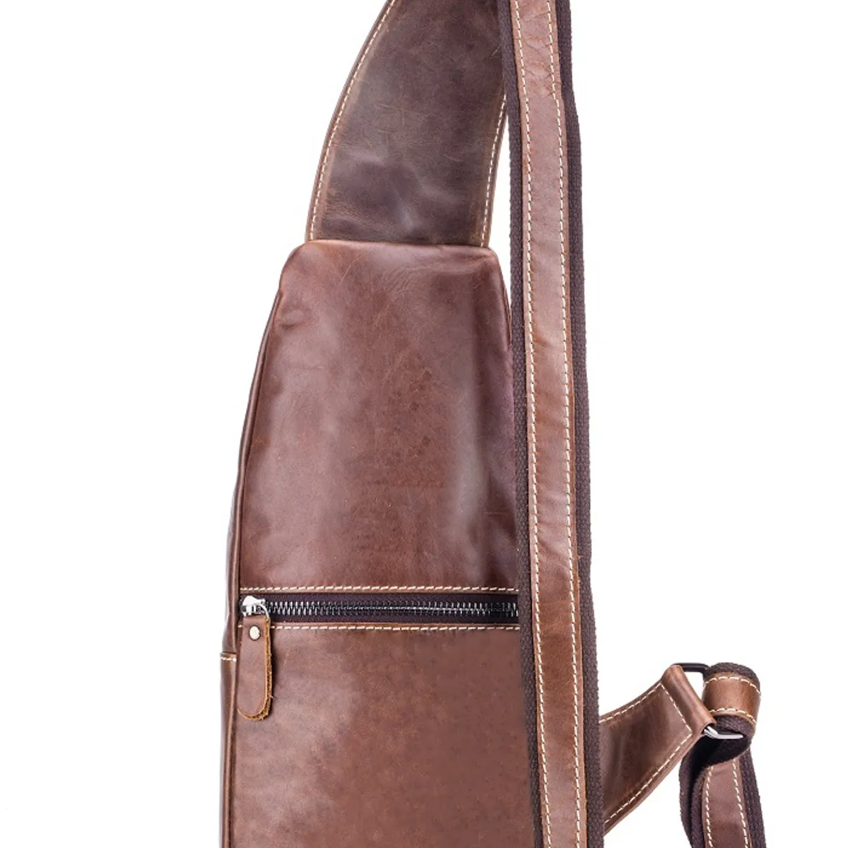 GENERICO - Bolso De Cuero Vintage Cross Body Banano Morral Bullcaptain