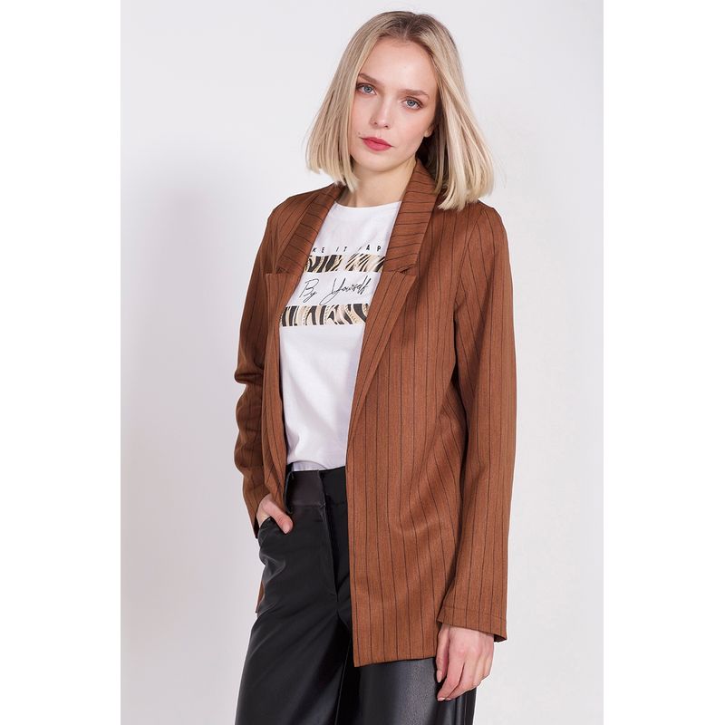 LIOLA - Chaqueta Otros Poliéster Estampado Café Liola