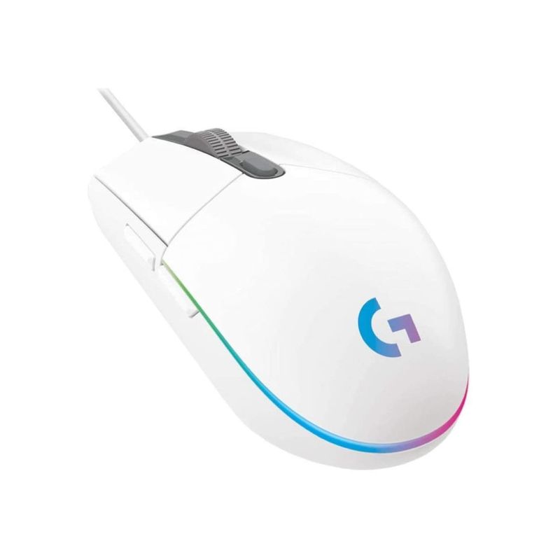 LOGITECH - Mouse Gamer Logitech G203 LIGHTSYNC 8.000dpi RGB Blanco LOGITECH