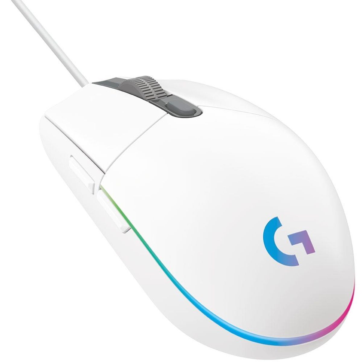 LOGITECH - Mouse Gamer Logitech G203 LIGHTSYNC 8.000dpi RGB Blanco LOGITECH