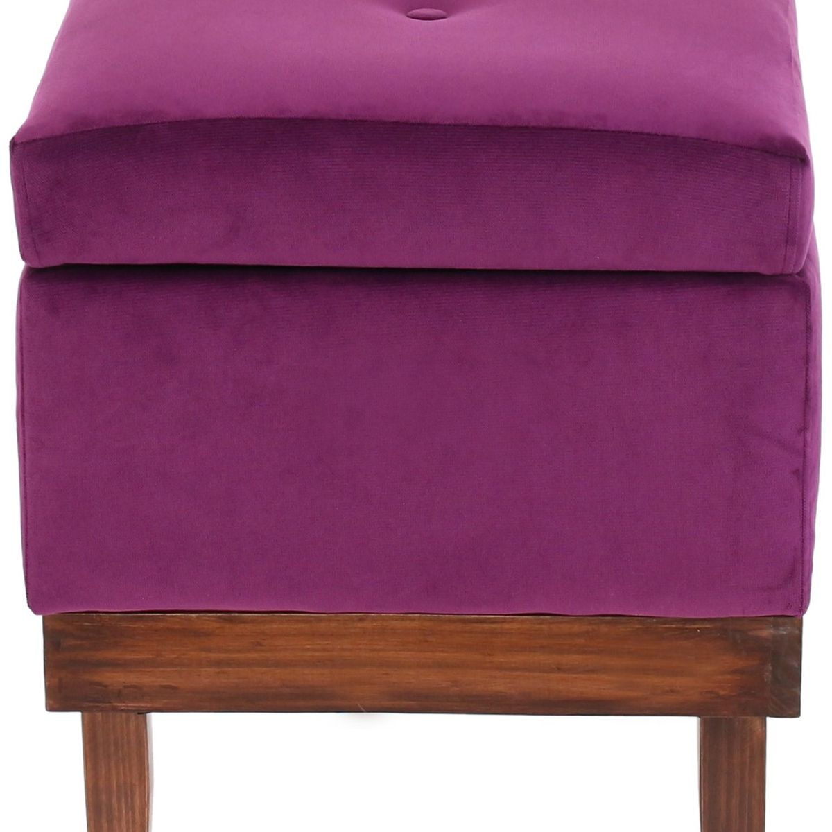 GENERICO - Pouf Emilia con Baúl Morado 45x45x46 cm Máxima Design